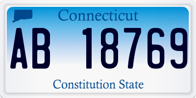 CT license plate AB18769