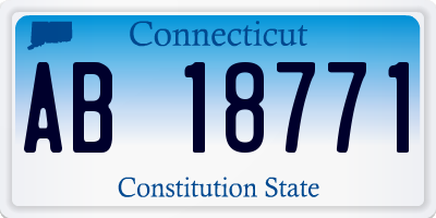 CT license plate AB18771