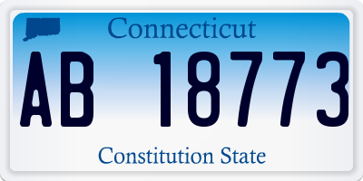 CT license plate AB18773