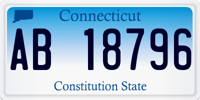 CT license plate AB18796