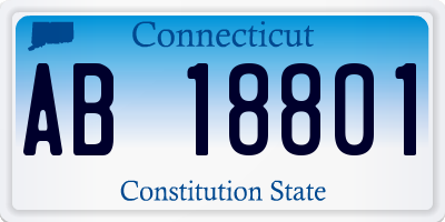 CT license plate AB18801