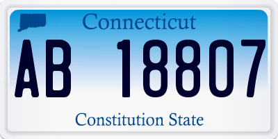 CT license plate AB18807