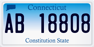 CT license plate AB18808