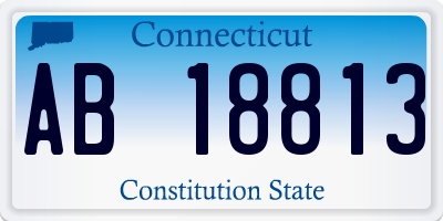 CT license plate AB18813