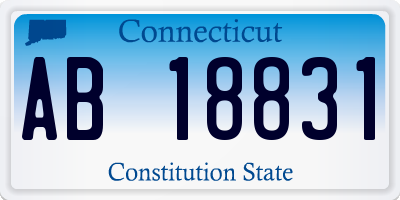 CT license plate AB18831