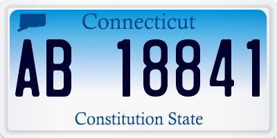 CT license plate AB18841