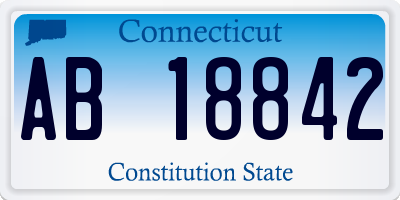CT license plate AB18842