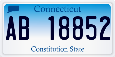CT license plate AB18852