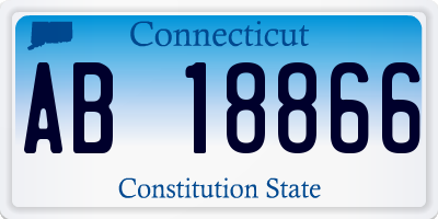 CT license plate AB18866