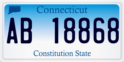 CT license plate AB18868