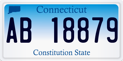 CT license plate AB18879