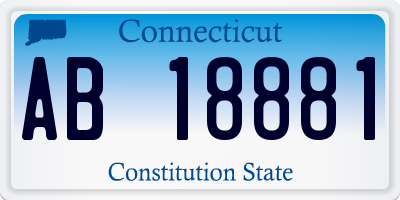 CT license plate AB18881
