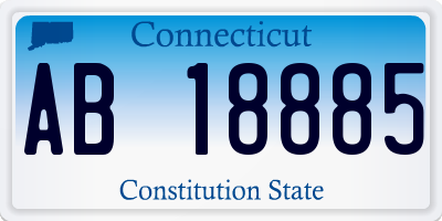 CT license plate AB18885