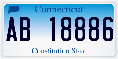 CT license plate AB18886