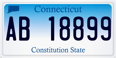 CT license plate AB18899