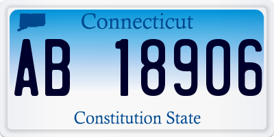 CT license plate AB18906