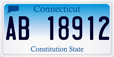 CT license plate AB18912