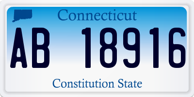CT license plate AB18916