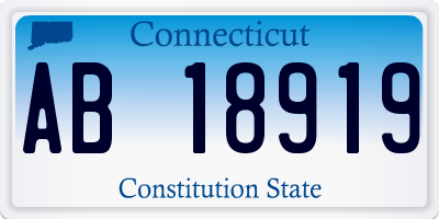 CT license plate AB18919