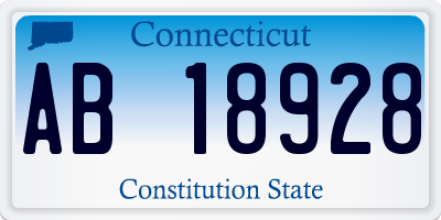 CT license plate AB18928