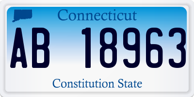 CT license plate AB18963