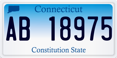 CT license plate AB18975