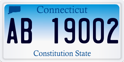 CT license plate AB19002