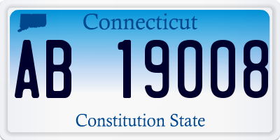 CT license plate AB19008