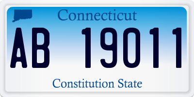 CT license plate AB19011