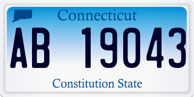 CT license plate AB19043