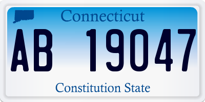 CT license plate AB19047