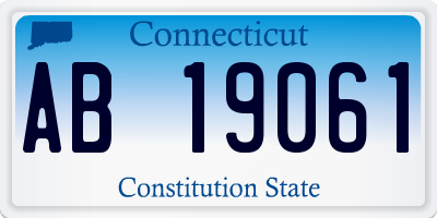 CT license plate AB19061