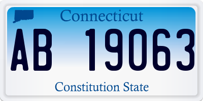 CT license plate AB19063