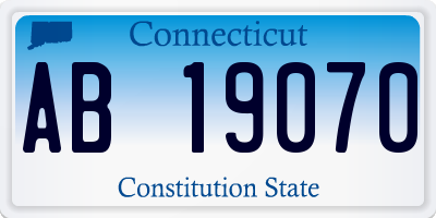 CT license plate AB19070