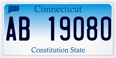 CT license plate AB19080