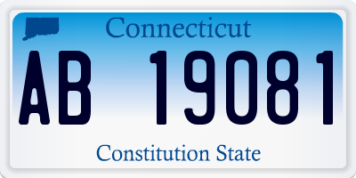 CT license plate AB19081