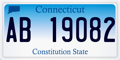 CT license plate AB19082