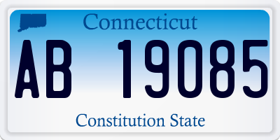 CT license plate AB19085