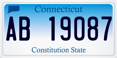CT license plate AB19087