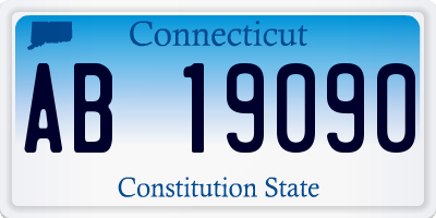 CT license plate AB19090