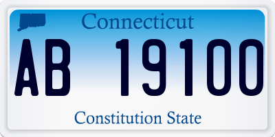 CT license plate AB19100