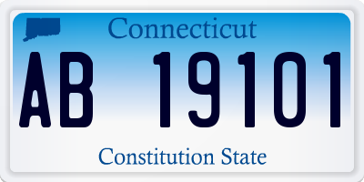 CT license plate AB19101