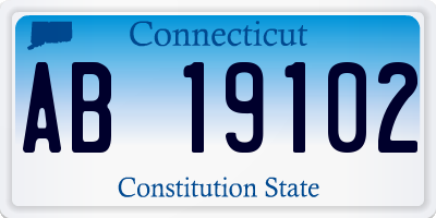 CT license plate AB19102