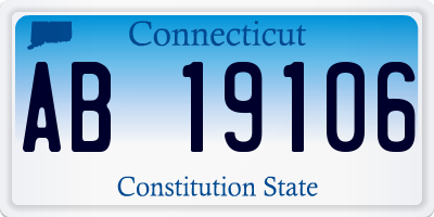 CT license plate AB19106