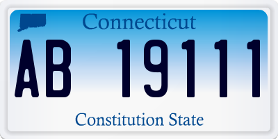 CT license plate AB19111