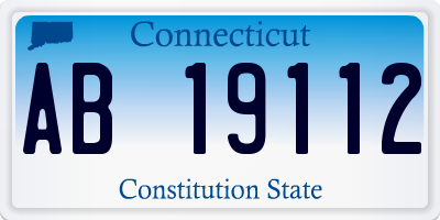 CT license plate AB19112