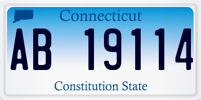 CT license plate AB19114