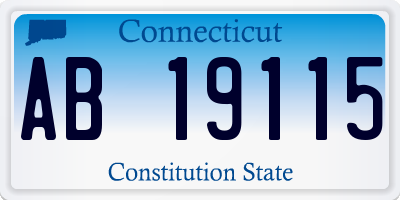 CT license plate AB19115