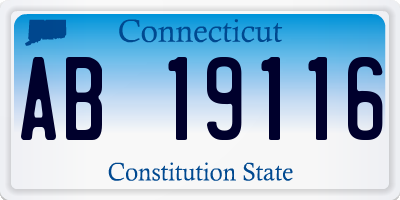 CT license plate AB19116