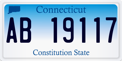 CT license plate AB19117